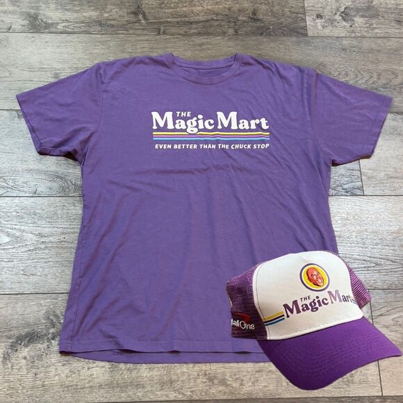 2024 March Madness Final Four Fanfest Magic Mart Johnson T-Shirt & Hat - Mens XL - Picture 1 of 7